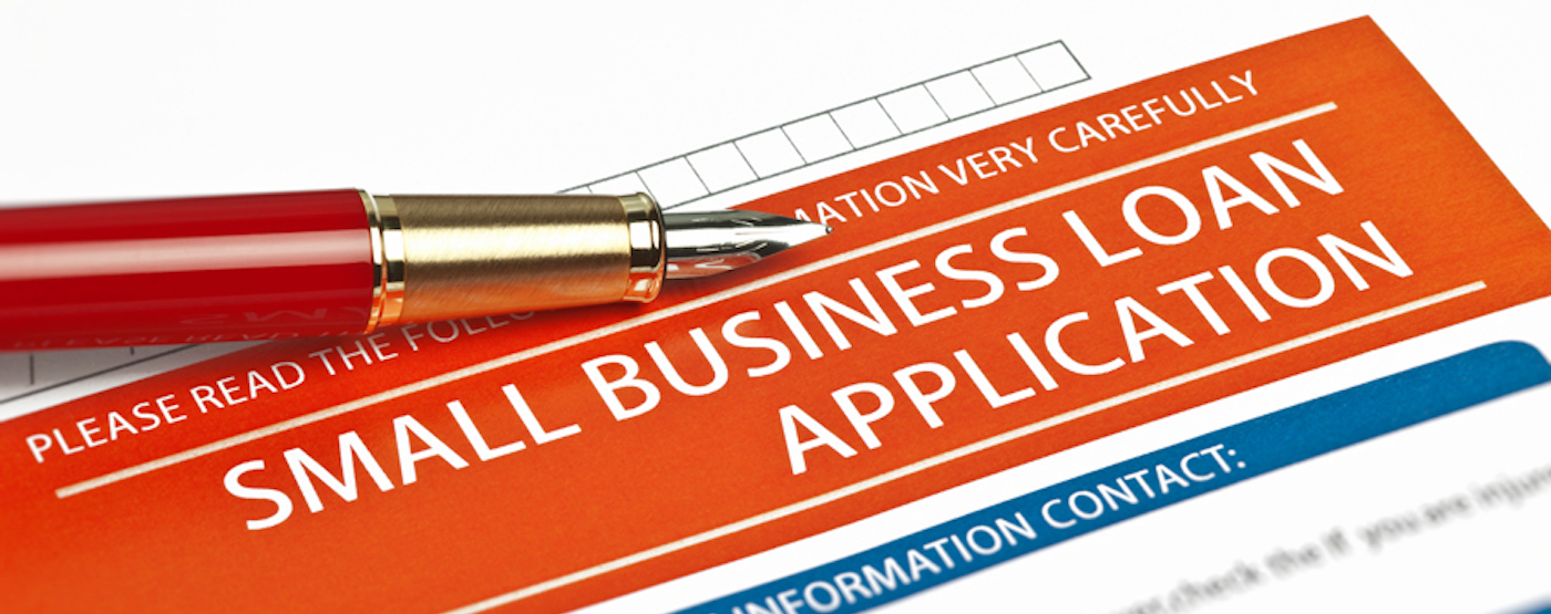 Image of business loan application form.
